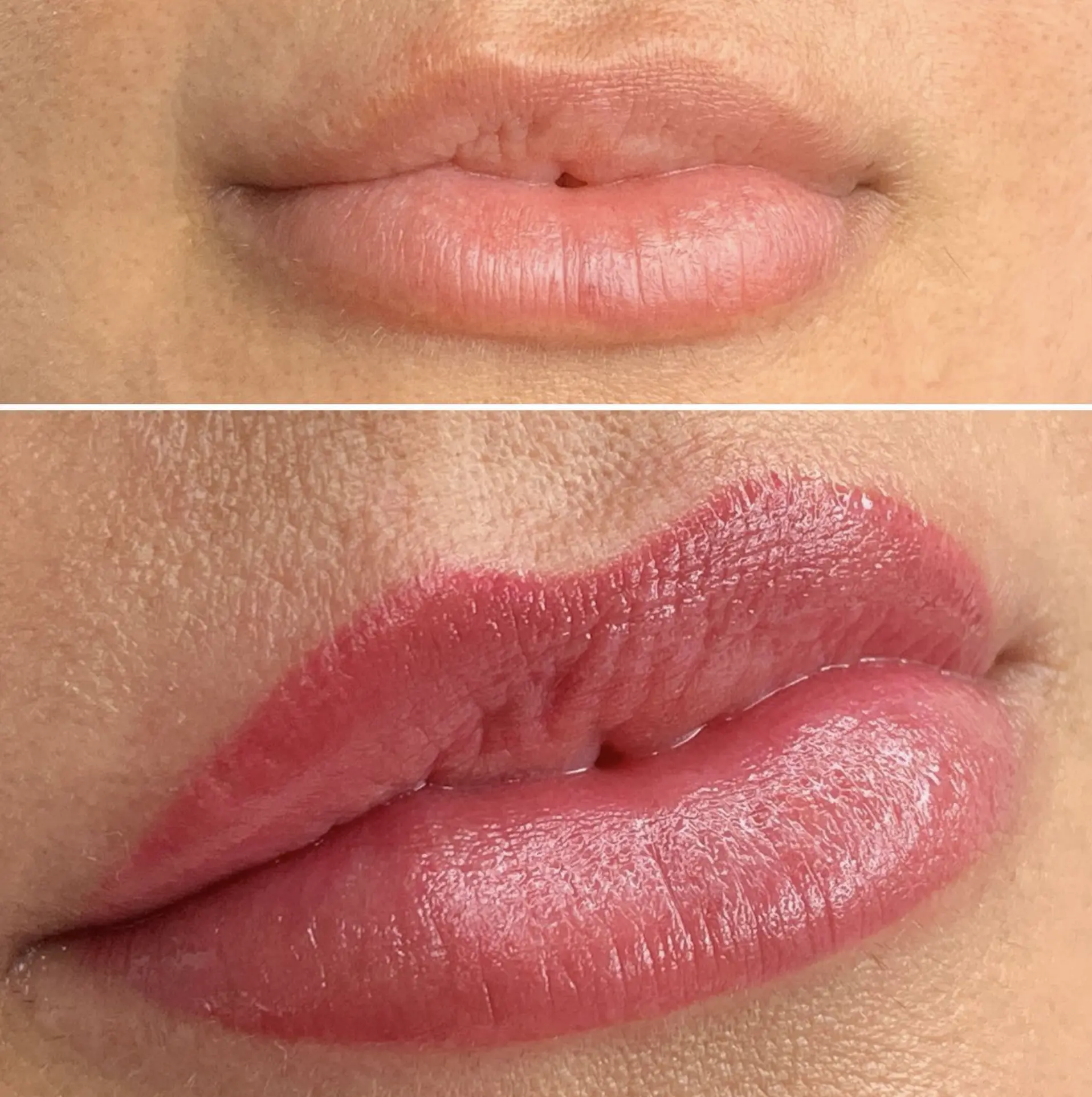 lip blush tattoo before and after